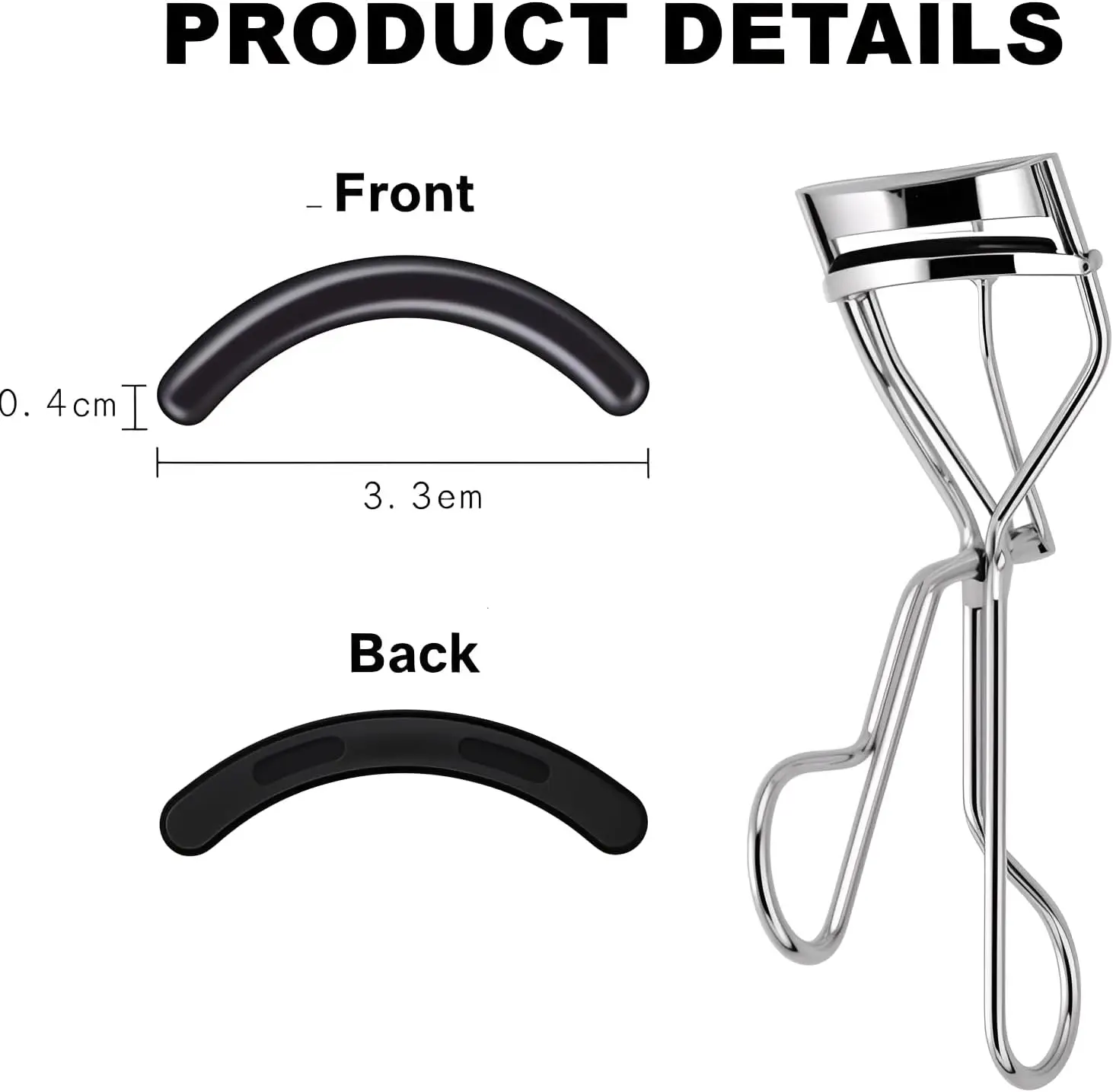 80PCS Eyelash Curler Refills - High Elasticity Silicone Pads for Tweezerman, Latex-Free & Hypoallergenic Replacement - view 4