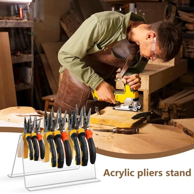 Portable Acrylic Stands For Display Clear Pliers Rack Display Stand Workbench Storage Display Risers Hand Tool Rack