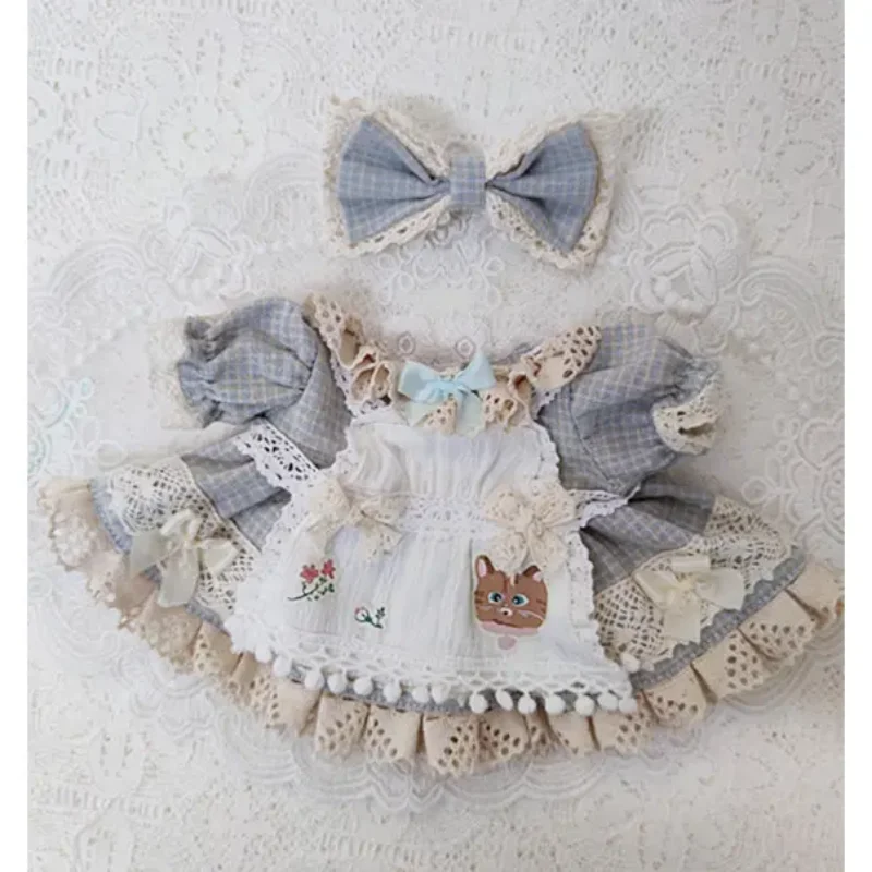 Costumes de jardin faits à la main, 4 pièce/ensemble 20cm, robes, manteaux, chaussures, sans attribut, vêtements de poupée, tenue de poupées en peluche, costume Cos, pré-vente