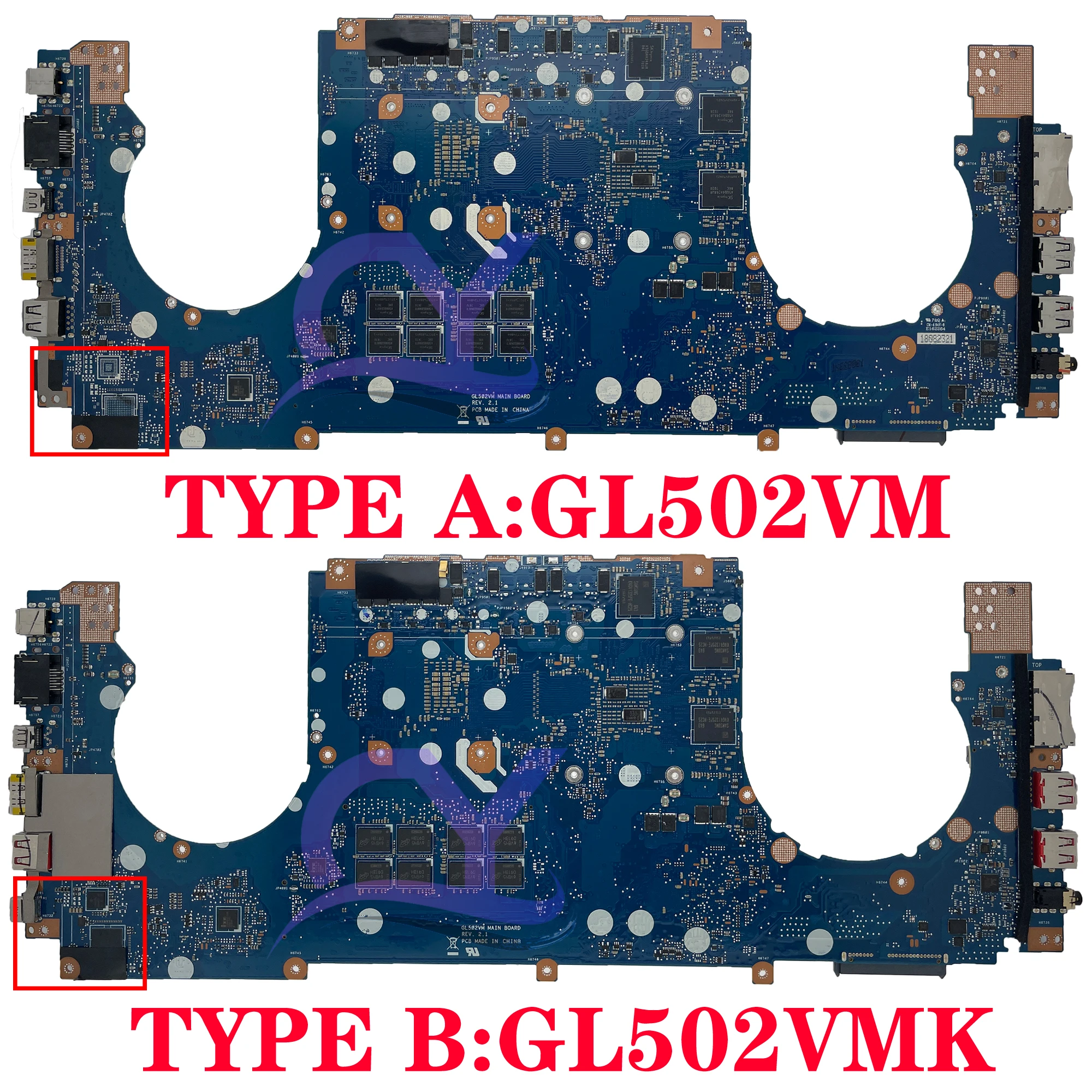 Imagem -02 - Placa-mãe do Portátil para Asus Gl502vm S5v Gl502v Gl502vmk Gl502vml I56th 7th I7-6th 7th Gtx1060m3g 6g