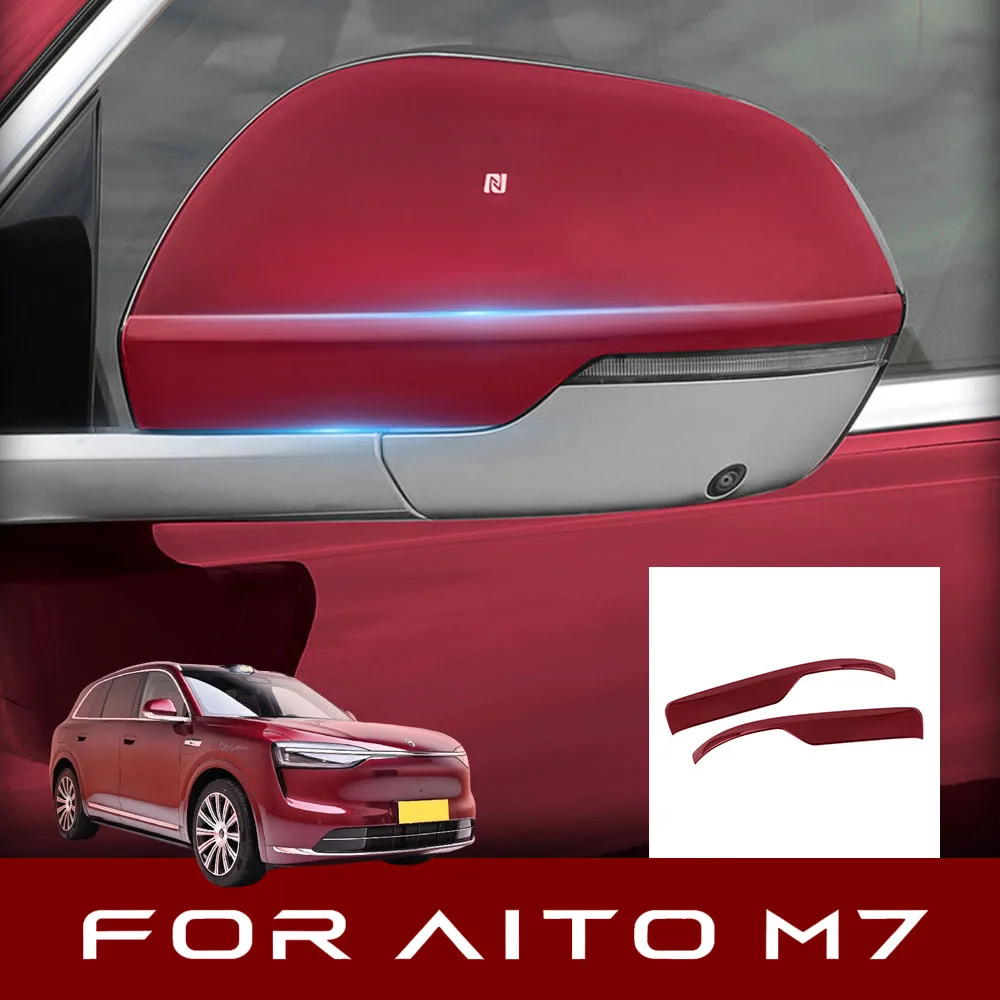 2pcs Fit For New AITO M7 2026 Rearview Mirror Protective Sticker Automotive Modification Parts ABS Material Anti-collision Strip
