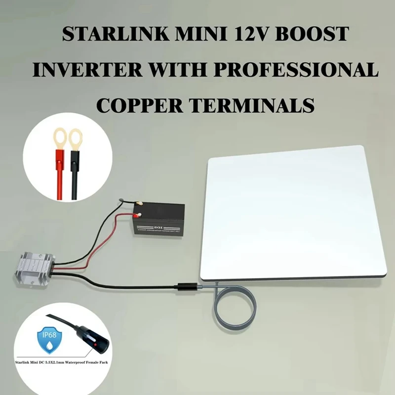 For Mini Step Up Power Cable 12V/24V to 48V 1.5A DC Power Converter Booster for Mini Travel Camping-ABLA
