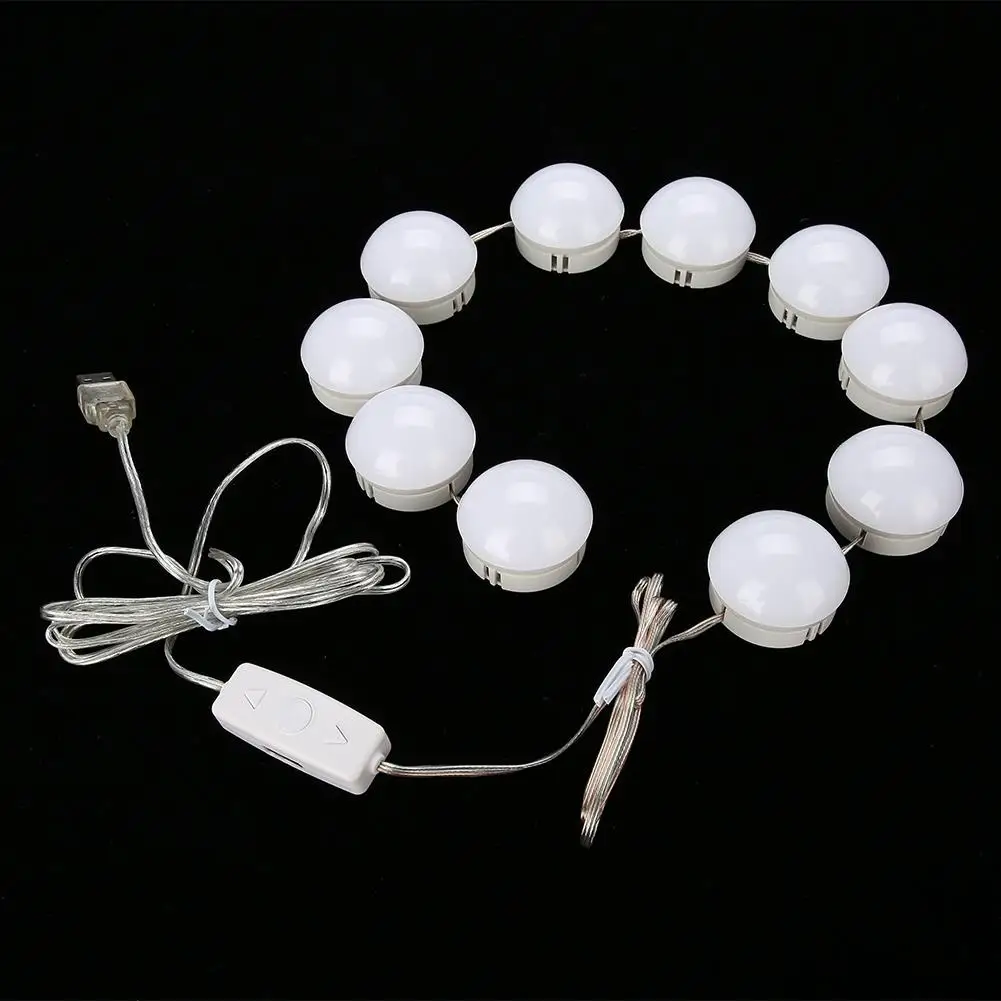 USB LED Vanity Light Bulbs Dimmable Makeup Mirror String for dressing Table Decoration