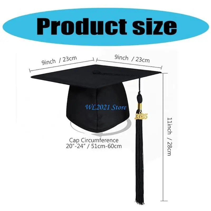 G5GC قبعات التخرج الأنيقة للأطفال مع شرابات لينة محبوك النسيج قبعة التخرج لاحتفالات التخرج الحدث المدرسة #6