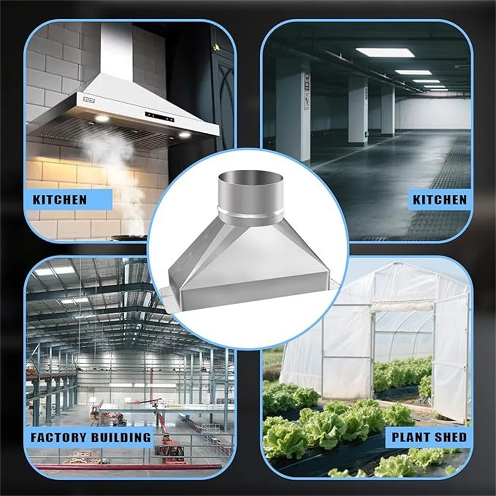 Microwave Vent Kit Round Duct Adapter Rust Resistant High Temperature Tolerance Optimized HVAC Ventilation System