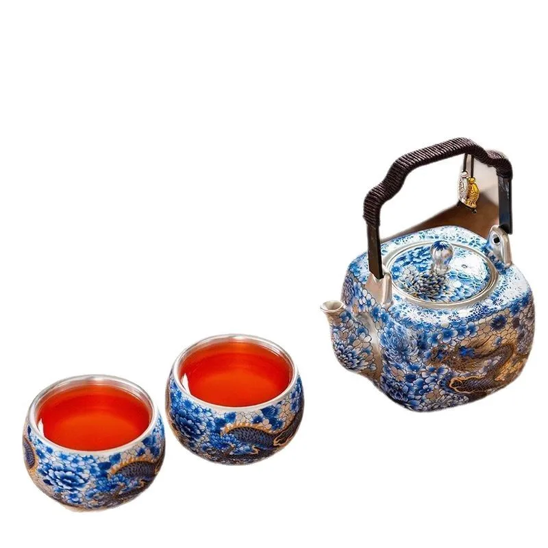 

Full flower phoenix beam pot new tea teapot tea household high-end exquisite high value