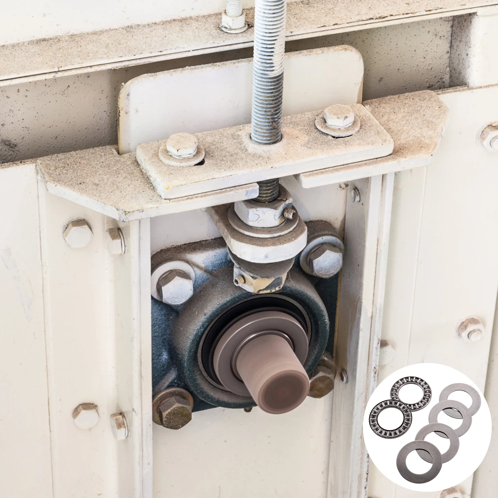 

2 set 2 Sets Thrust Needle Roller Bearing Carbon Steel Axial Roller With Washer High Precision Low Noise Long Life Industrial