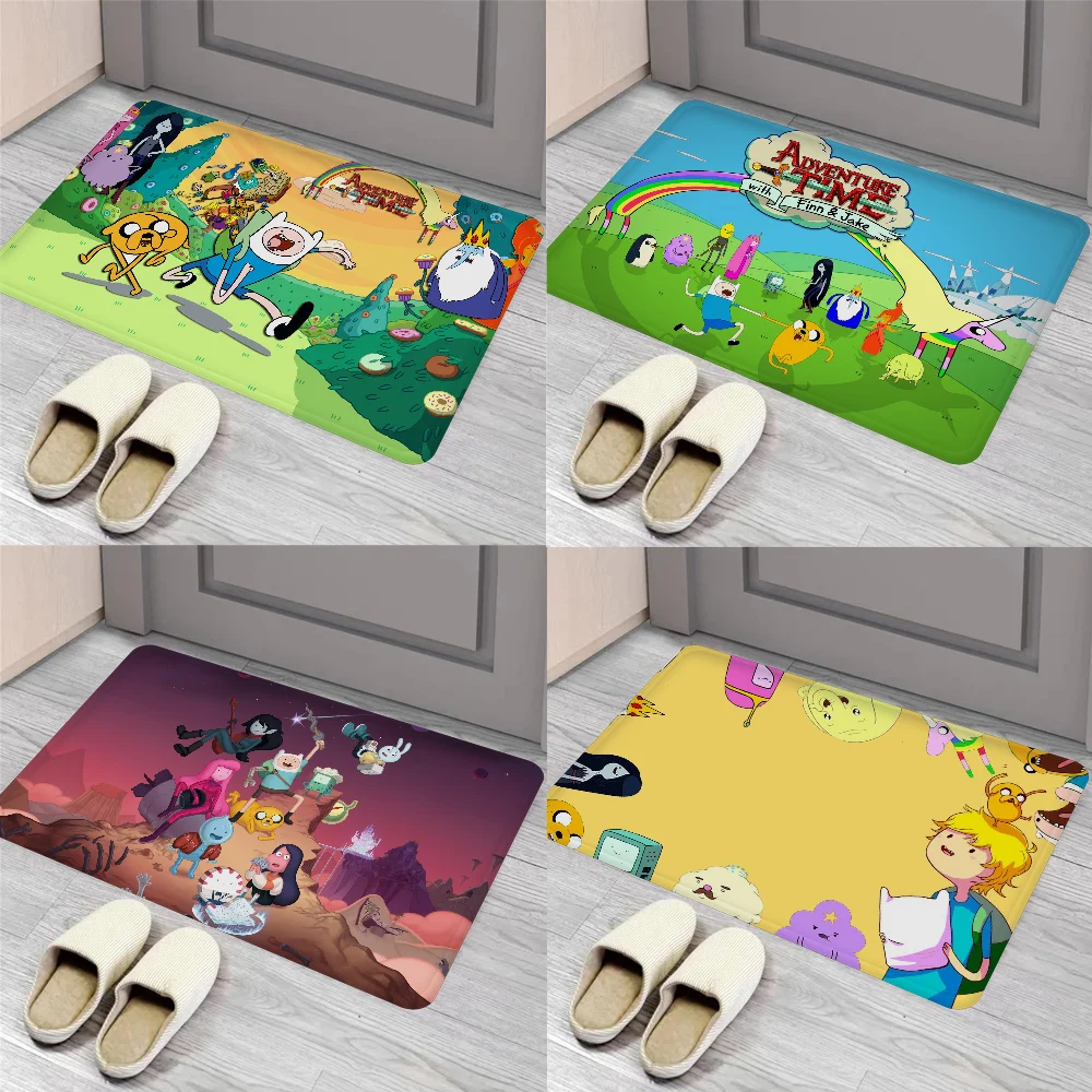 Anime A-adventure cartoon T-time Floor Mat Rectangle Anti-slip Home Soft Badmat Front Door Indoor Outdoor Mat Hotel Decor Mat