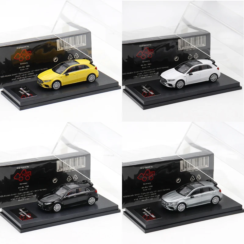 Kiloworks 1:64 Scale Diecast Alloy Benz A45S 2023 Toys Cars Model Classics Adult Nostalgia Souvenir Gifts Static Display