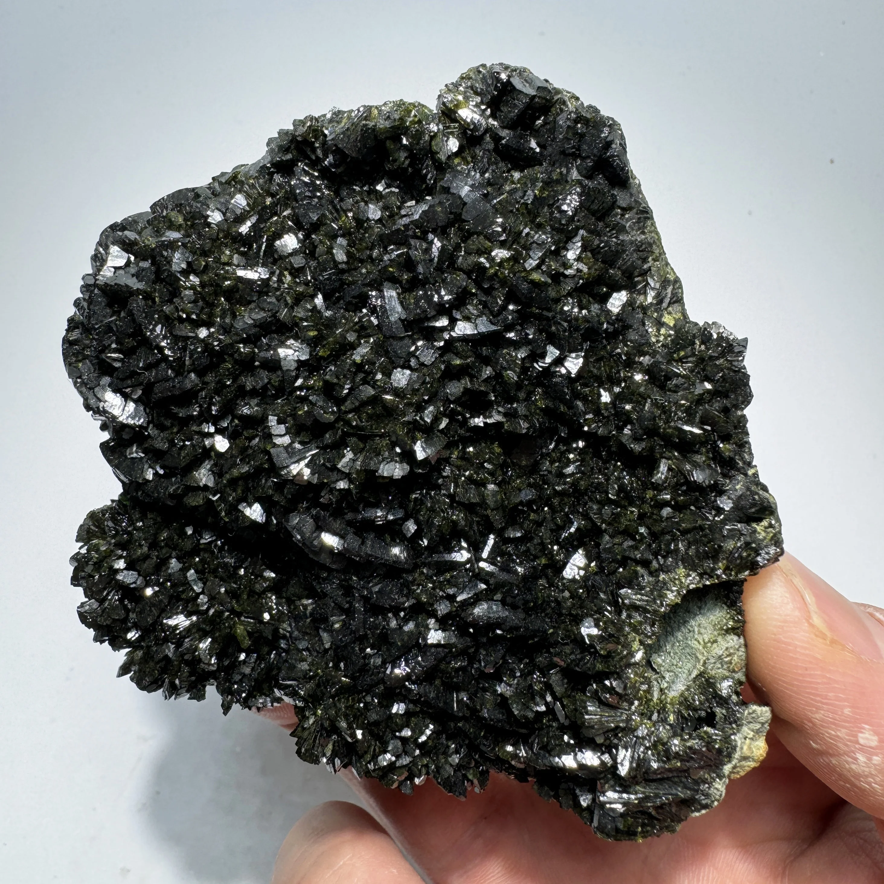 214g Natural Turkey Raw Epidote Garden Quartz Clear Crystal Cluster Mineral Specimen Rock Home Decor Gift Healing Stone