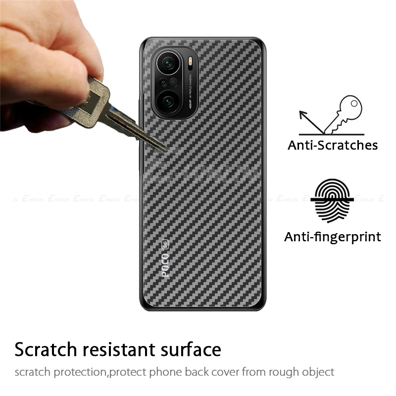 Soft 3D Carbon Fiber Back Cover Film For XiaoMi POCO F5 M6 M5 M5s X5 X4 M4 F3 F4 X3 GT M3 M2 F2 Pro F1 X2 Rear Screen Protector