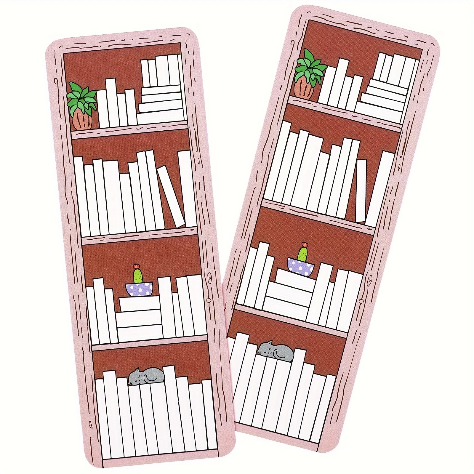 20/50 Pcs Book Tracker Bookmark Bookshelf Design Bookmark Reading Page Markers for Christmas Party Reader Writer Student Book Lo