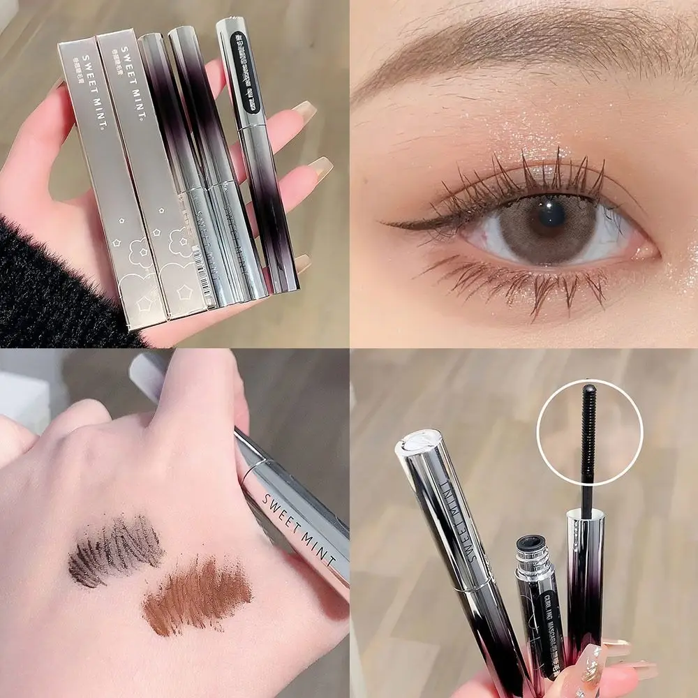 Máscara de maquillaje de ojos sin brillo, herramienta de belleza de Ojos de extensión impermeable, maquillaje de ojos sin manchas, rímel de Metal