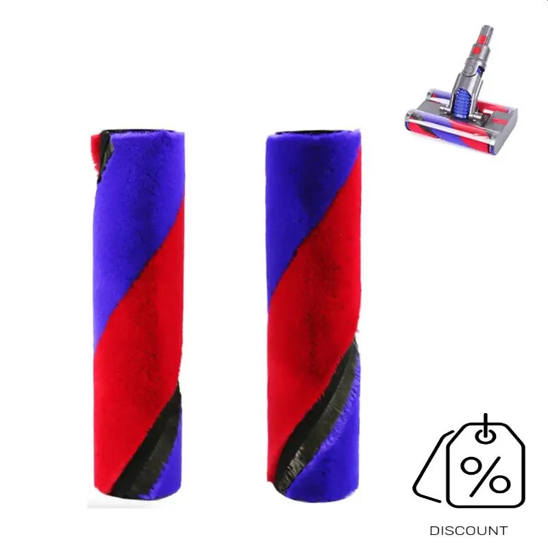 ABKR-2PCS استبدال الفرشاة الرئيسية لـ DYSON SV21 MICRO/SV19 OMNI-GLIDE مكنسة كهربائية فرشاة دوارة مزدوجة فرشاة دوارة مخملية ناعمة