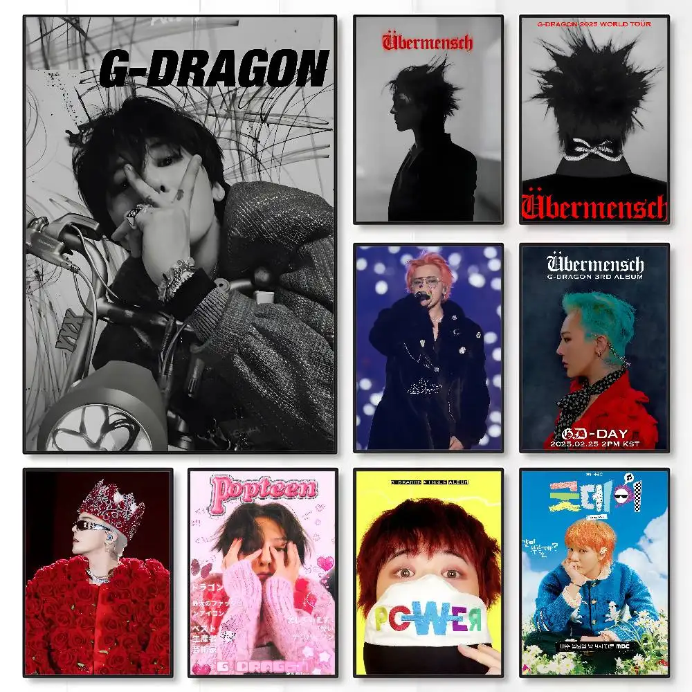 

Korea Kpop Singer G D-dragon Poster High Quality Dorm Living Room Aesthetic Wall Decoration Painting Stickers Gift