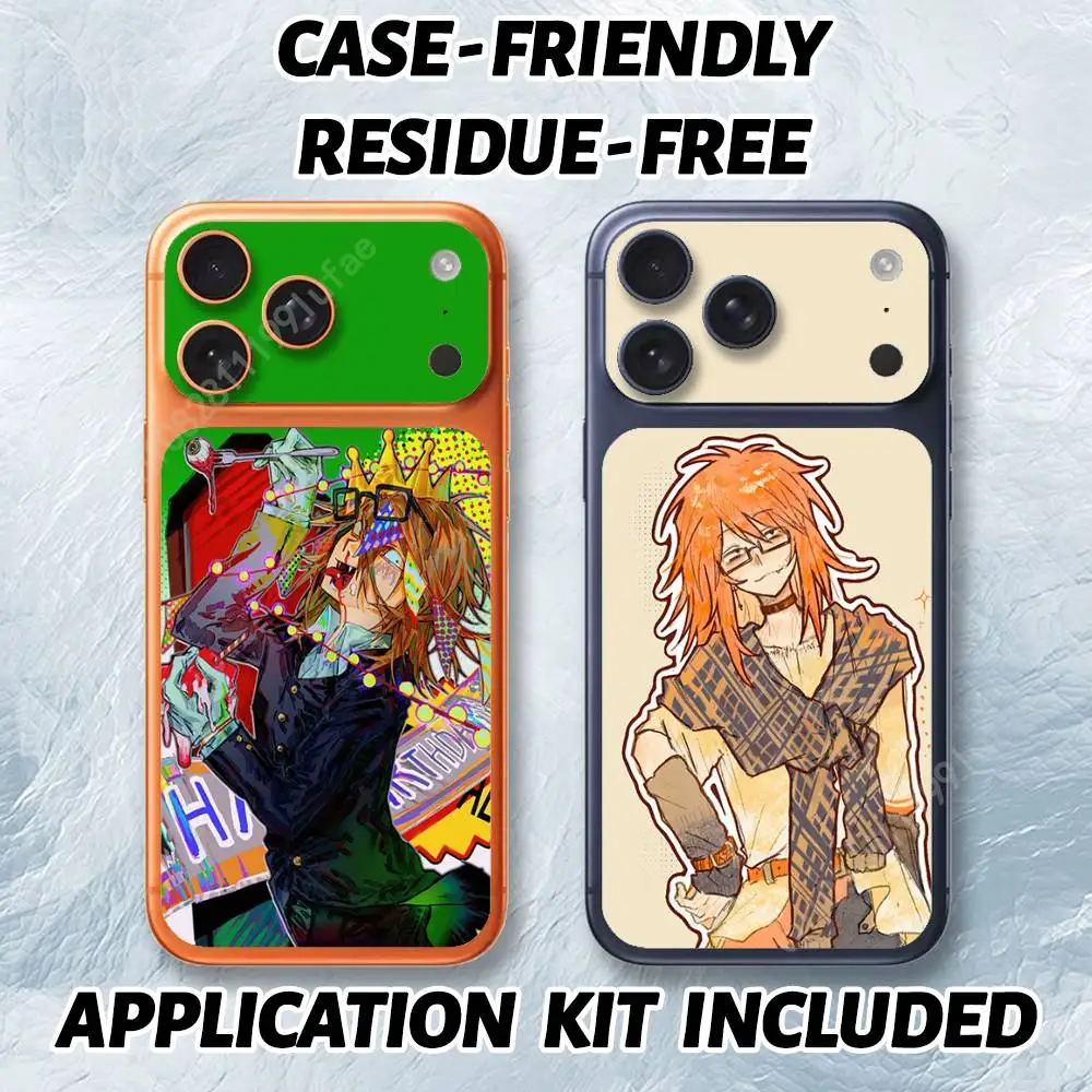 R-Ranfren-S Randal Satoru Sticker UV Film for iPhone 17 Pro 17 ProMax Plain Decal Skin