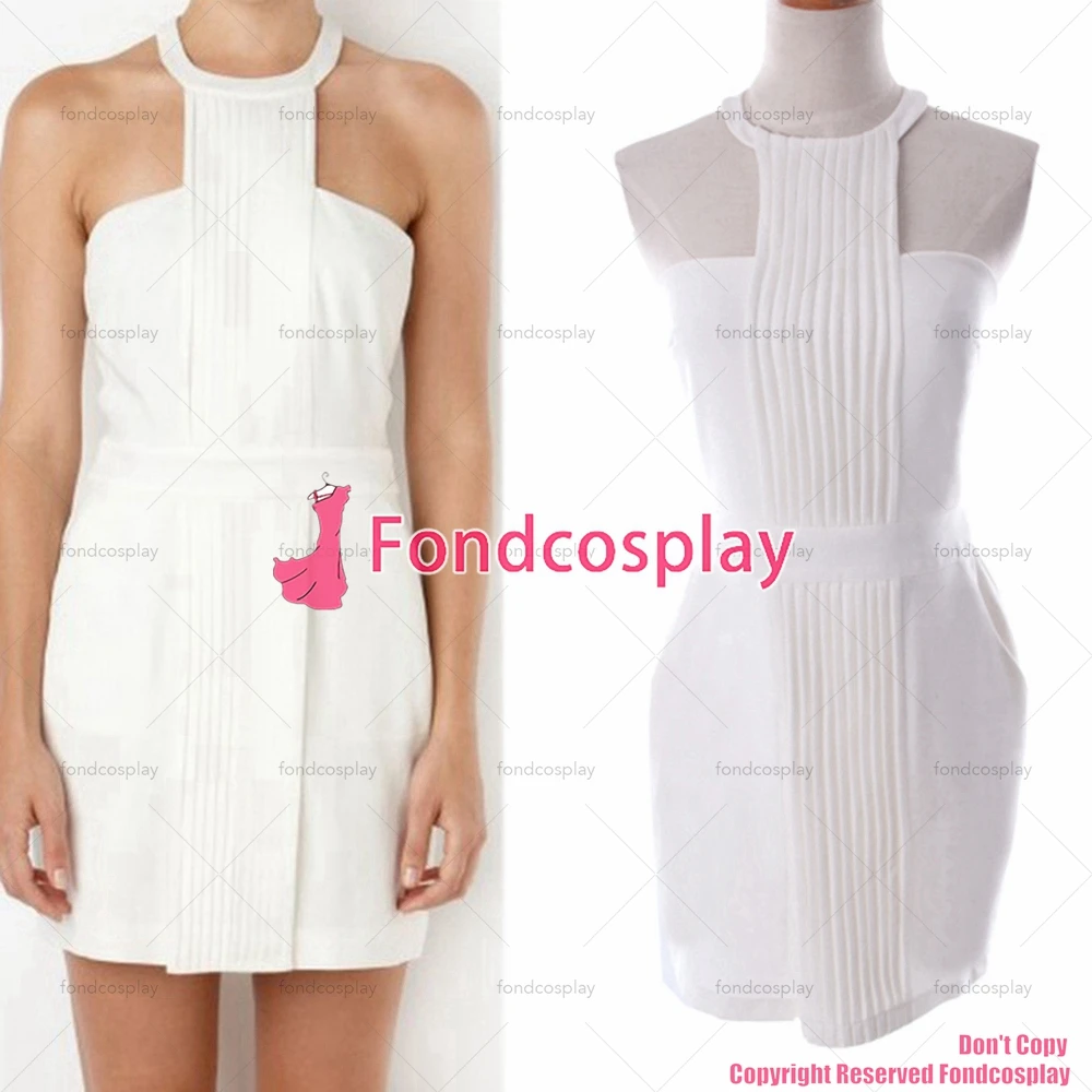 fondcosplay Sass Bide Style White Backless Dress Cosplay Costume Custom-made[G939]