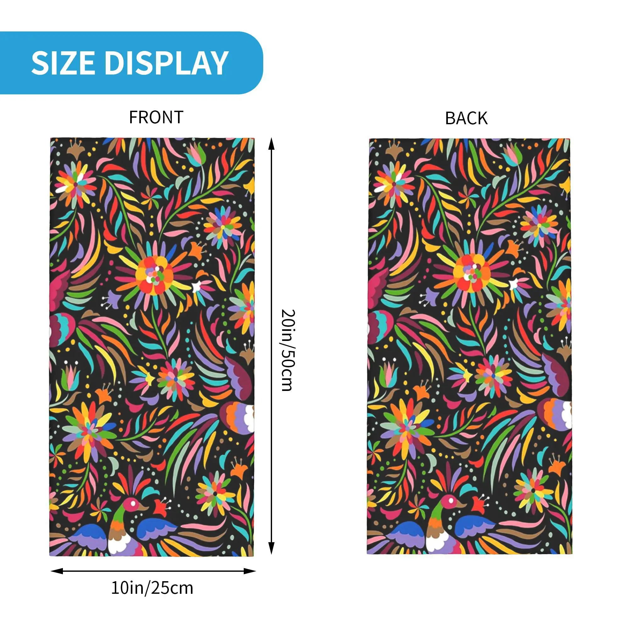 التقليدية المكسيكية الملونة باندانا الرقبة الجراب قناع مطبوع وشاح دافئ عقال ركوب للرجال النساء الكبار تنفس