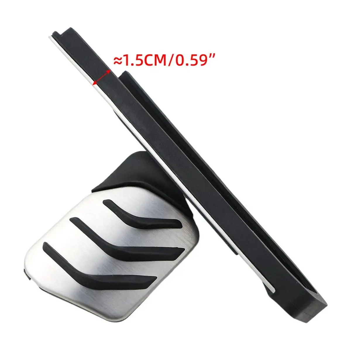 Compatible 1 Set No Drill Stainless Steel Gas Brake Pedal Covers for G20 G21 G28 3 Series G30 G31 G38 5 Series