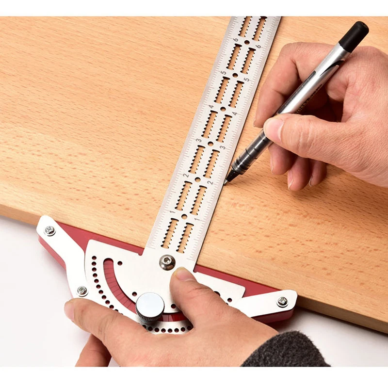 

Линейка для кромки столяра, метрическая и императорская линейка для маркировки угла, ручной инструмент для измерения деревообработки, прецизионные весы из нержавеющей стали