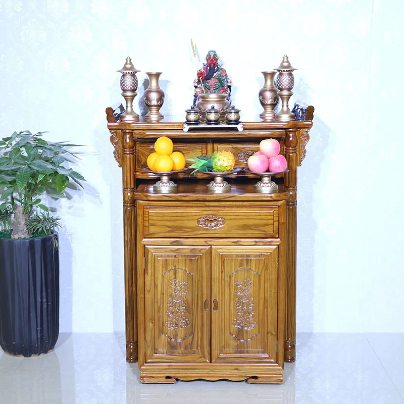 Yjq Buddhist platform offering Buddha Shentai household Guanyin God of Wealth Guan Gong offering table set cabinet
