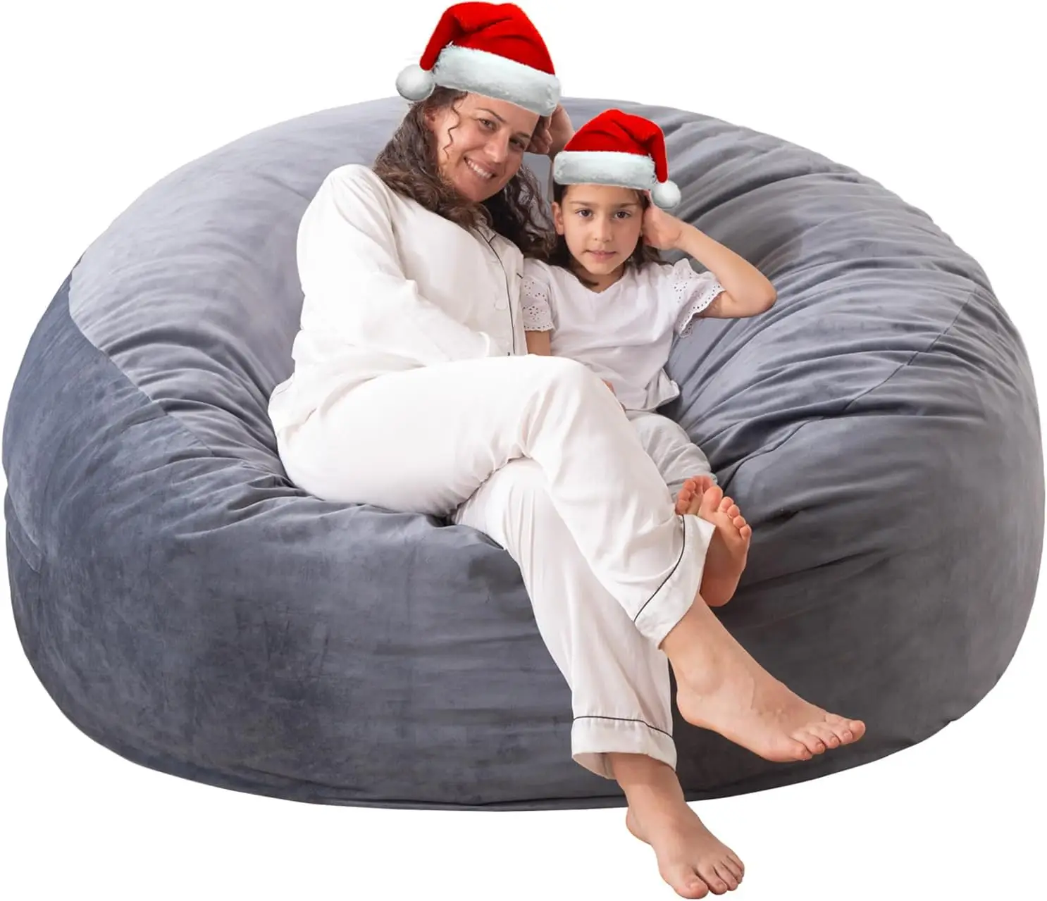 [Velvet Fabric] Giant Bean Bag Chair: 6 Ft Memory Foam Bean Bag Chairs For Adults With Filling,Adult/Kids Bean Bag Chair With