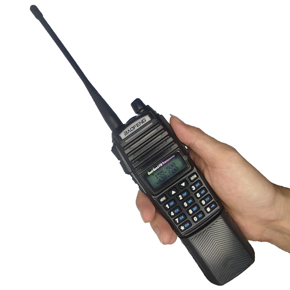 Baofeng-Long Range Walkie Talkie, UV82, 8W Ampliar Bateria, Rádio de Presunto de Alta Potência, Rádio bidirecional para caça