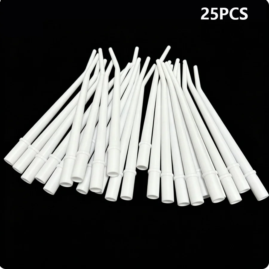 25PCS Pontas de Aspirador Dental Descartáveis |   Pontas de Sucção Multicoloridas de Alto Volume, Tubos Aspiradores Cirúrgicos Estéreis Descartáveis