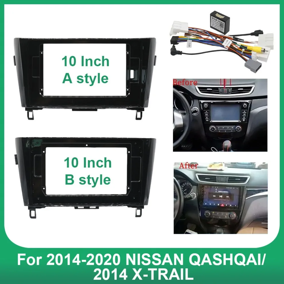 For 2016 NISSAN QASHQAI/ 2014 X-TRAIL (10.1INCH)Car Radio Fascias Android GPS MP5 Stereo Player 2 Din Head Unit Panel Dash Frame