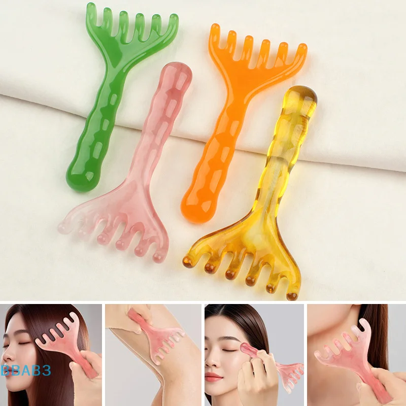 

【H】Head Massager Resin Deer Antlers Scalp Massage Gua Sha Head Relax Relief Stress Improve Sleep Scalp Scraping Massager