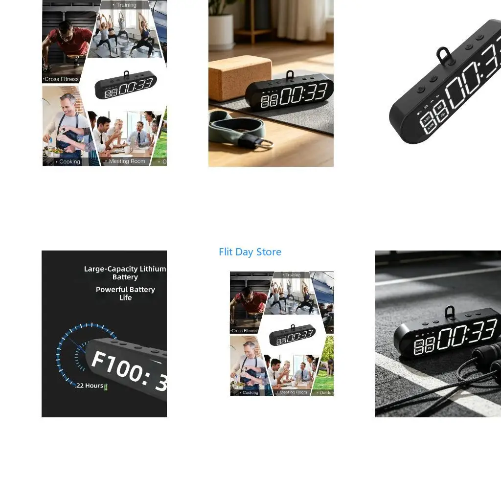 F92C Crossfits Timer Countdown/Up Stop Watch , Wall Workout Timer with Remote for Gym