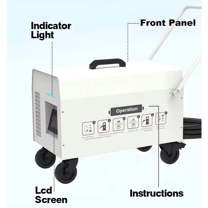 20kw 20kW DC Fast Charger Wheeled Mobile Charging Station for Outdoor Use  h003