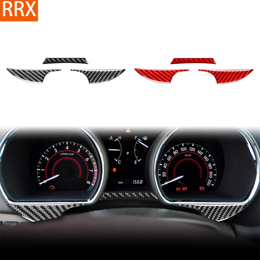 For Toyota Highlander 2008-2013 Real Carbon Fiber Stickers Speedometer lower panel strip Car Accessories Interior decorative