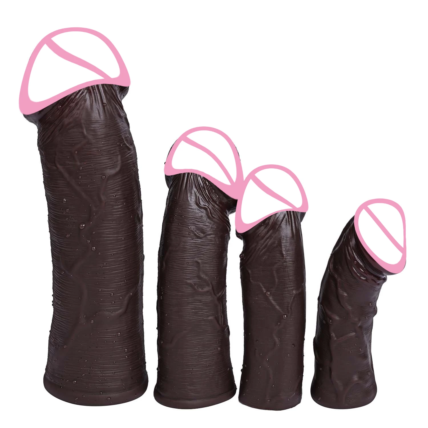 Penis Cock Sleeve Male Penis Enlarger Extender for Men Realistic Dildo Penis Ring to Lock the Sperm Male Penis Training Sex Toy
