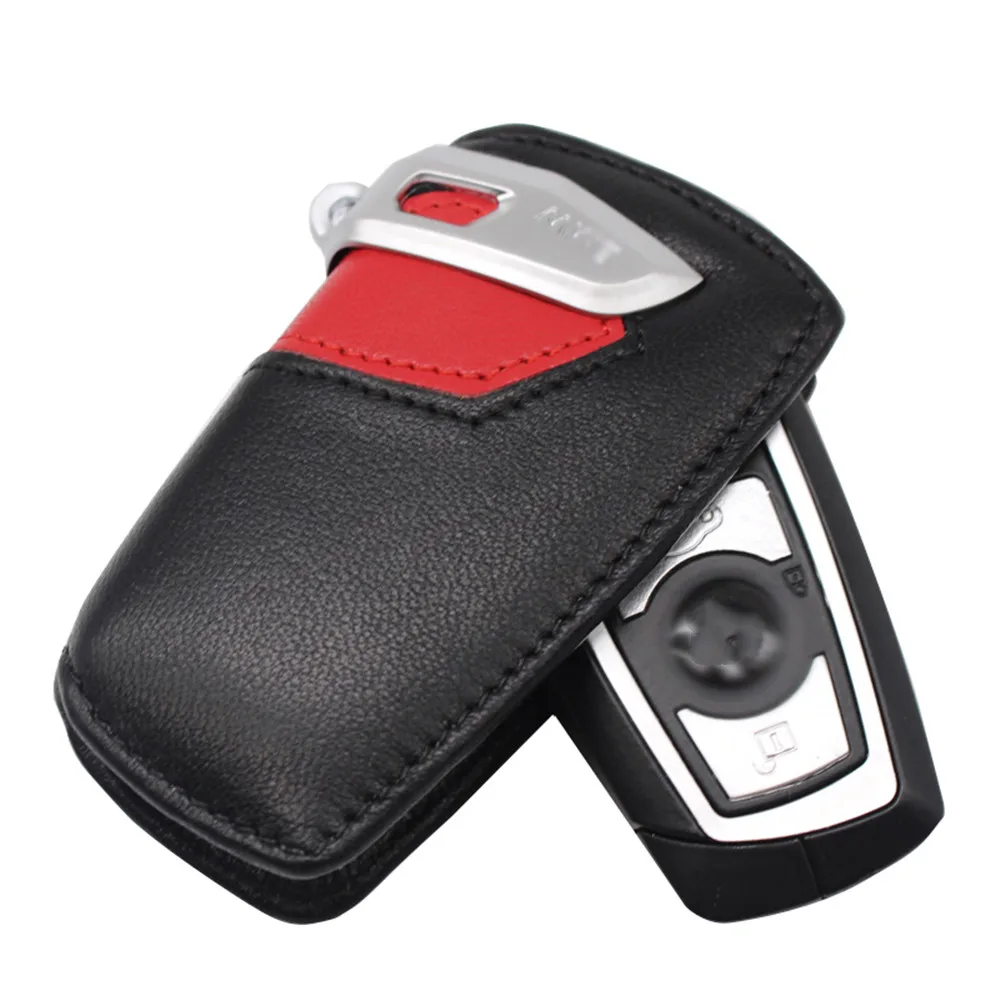 Genuine Leather Key Case Cover Keychain For BMW  1 2 3 4 5 6 7 Series  X3 X4