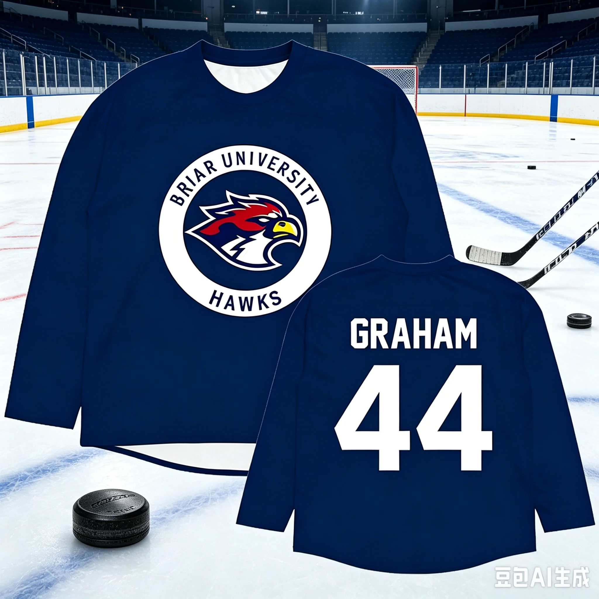 2026 Women Tv Off Campus Briar University Hockey Jersey Graham 44 22 DI LAURENTIS 66 Tucker46 T-shirt Design 3D Men T-SHIRT