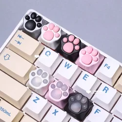 Cat Claw Key Cap Games Cat Paw DIY Key Cap for Mechanical Keyboard Bear Claws Soft Feel Silicone Backlit Aluminum Alloy Keycaps