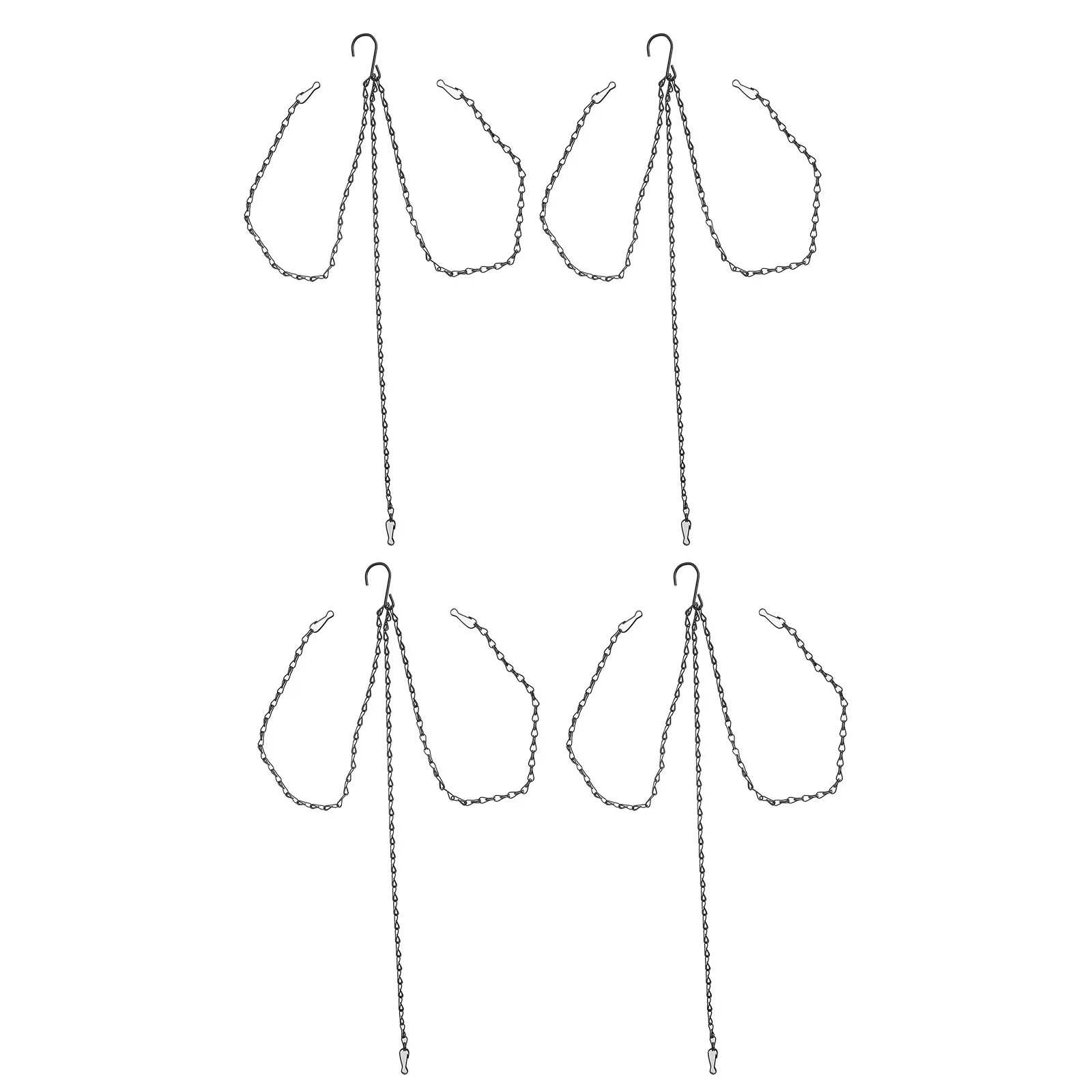 4Pcs Flower Pot Hanging Chain -Strand Design for Secure Plant Basket Display Space Saving Home Garden Decoration Heavy