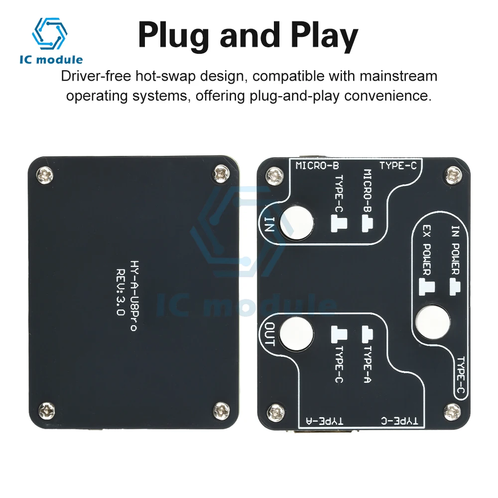 

U8Pro USB 2.0 Isolator USB High-Speed Isolator Isolation Module 480Mbps Audio Noise Reduction Filter