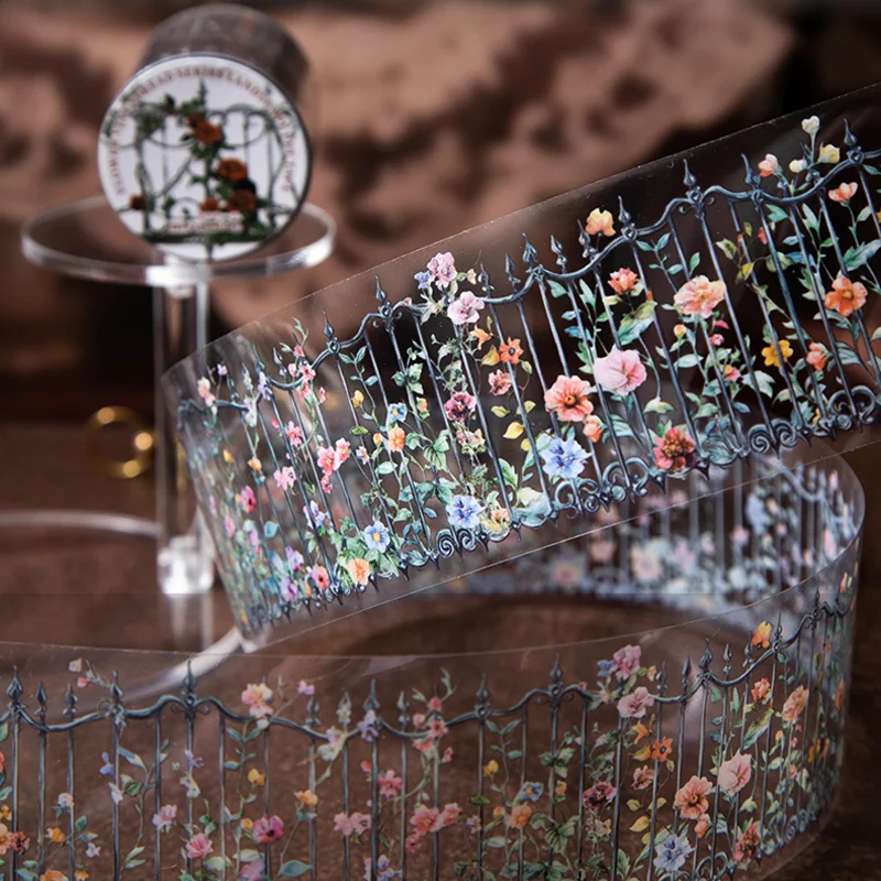 1 لفة سياج الكرمة المشهد PET الشريط لسكرابوكينغ DIY بها بنفسك دفتر لوازم ل صندوق أدوات مكتب ملصقات سطح المكتب مذكرات الديكور