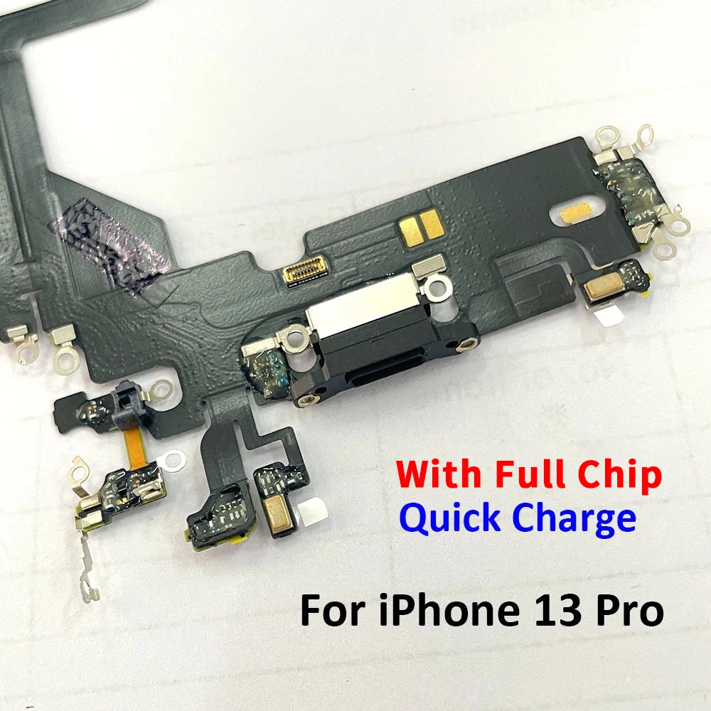 New For iPhone 13 Pro 13Pro Max Mini USB Port Charger Dock Plug Connector Charging Board FLex Cable Mic Microphone Board