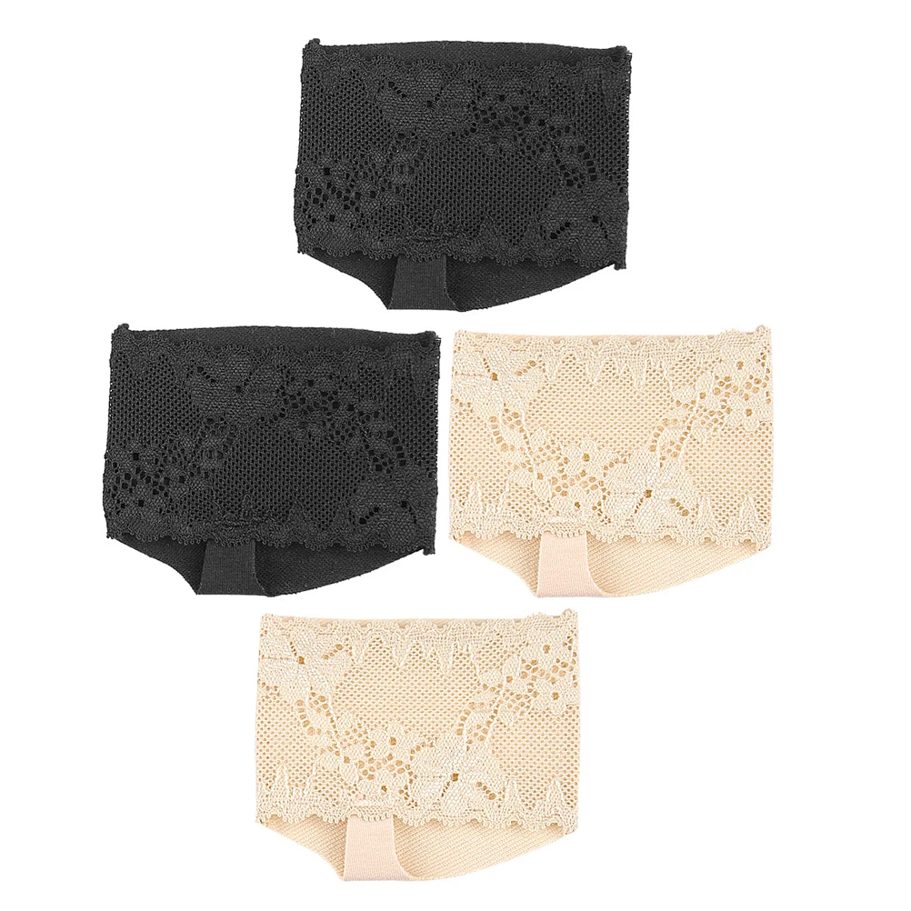 

2 Pairs Open Peep Socks Cushion Anti Slip Toe Separation Half Palm Spandex Hidden Socks Women Big Toe Protectors