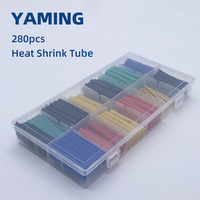 280Pcs/lot 12 Sizes PE Heat Shrink Tubing Tube Polyolefin Wrap Sleeve Wire Kit Box 5 Color Heat Shrinking Tube