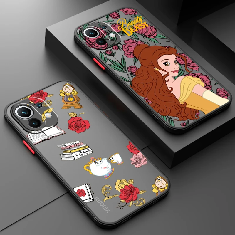 

Art Disney Beauty And The Beast Frosted Translucent For Xiaomi Mi 13 12 12T 11T 11 11i 10T 10 9T Pro Lite Ultra 5G Funda