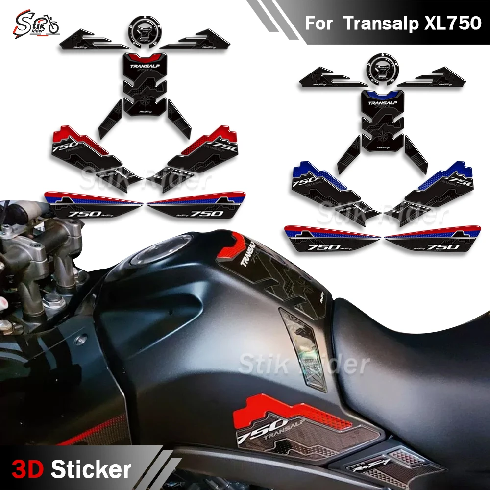 

XL750 Motorcycle Tank Knee Pad Stickers For Honda XL 750 2023 Transalp Grips Protector Gas Fuel Oil Decals Kit