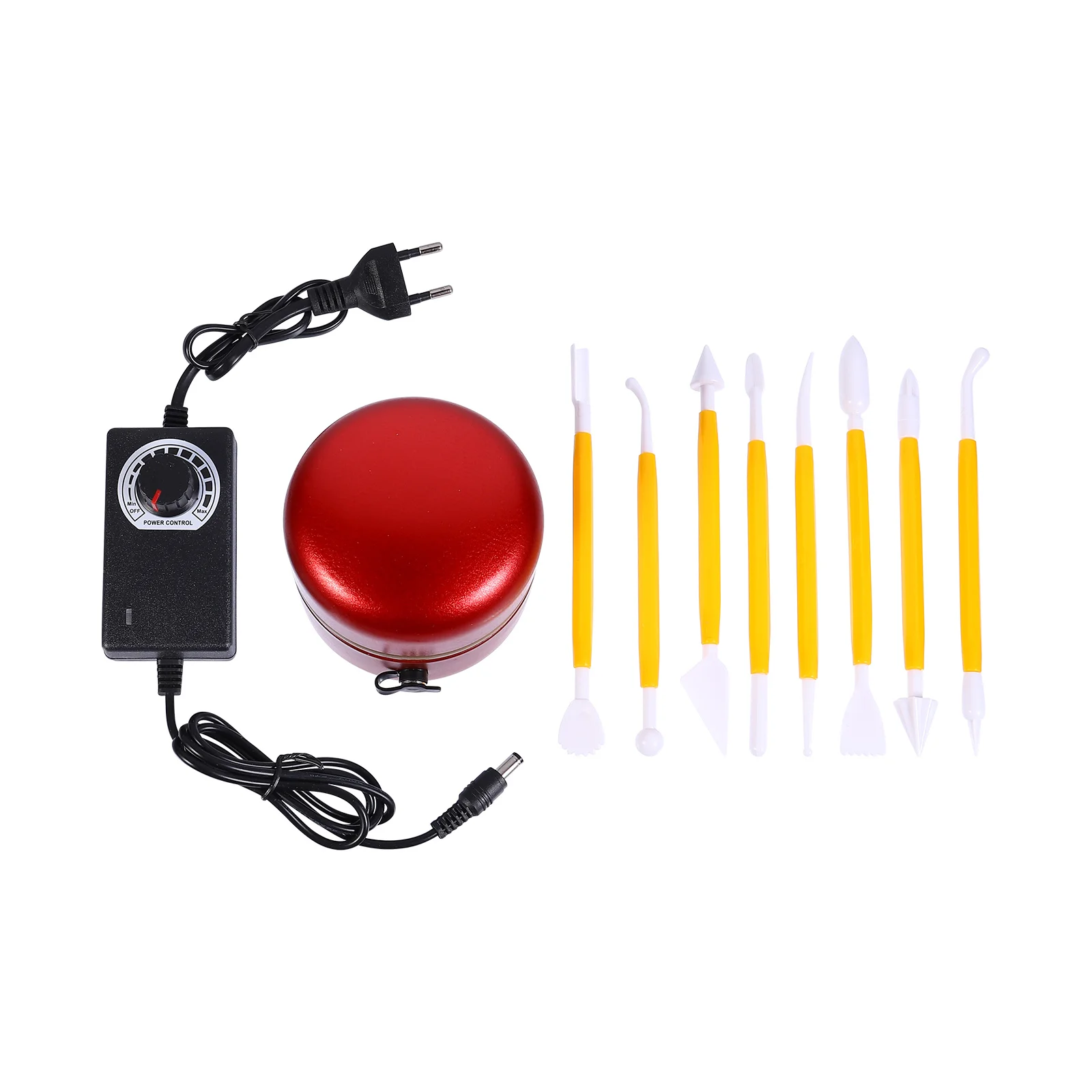 

1Set Mini Electric Pottery Wheel Adjustable Machine Sculpting Tool Eu Plug Perfect for Pottery Throwing Forming Teaching