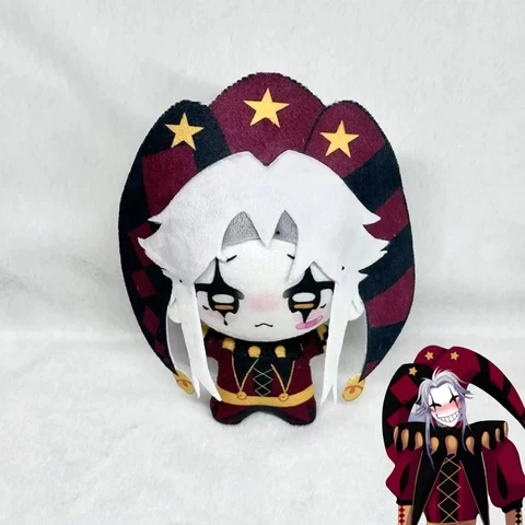 Game The Freak Circus Pierrot Cosplay Doll Plush Stuffed Cotton Figure Dolls Soft Plushies Carnival Accessories Halloween Prop