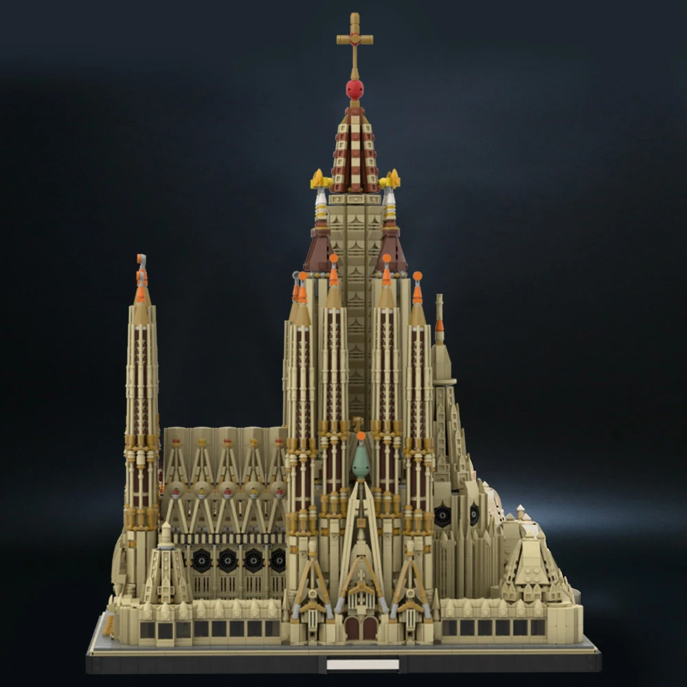 Moc Sagrada Familia Bausteine-Set, Christus-Kathedrale, Architektur, dekoratives Modell, Spielzeug für Erwachsene, Weihnachtsgeschenk, 10055 Stück