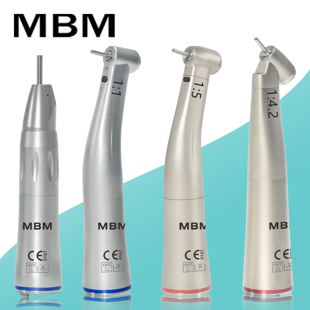 

Fiber Optic Handpiece 1:5 Red Ring 1:4.2 Increasing Speed 1:1 Contra-Angle 1:1 Straight Nose for Dental Brushless Electric Motor