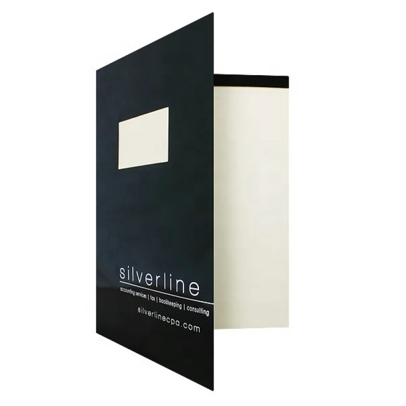 

custom 200pcs a lot printing A4 Cheap Printed 2 pockets file presentation for file and business